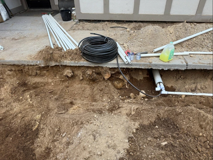 Replacing the sprinkler pipes