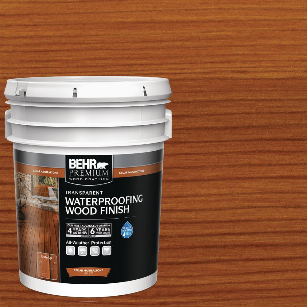 [BEHR-5GCT] Behr 5 Gallon Cedar Naturaltone Transparent Waterproofing Exterior Wood Finish